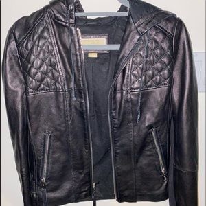 Micheal Kors Leather Moto Jacket